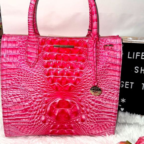Brahmin Caroline handbag and Veronica wallet in Pink Cosmo - Picture 5 of 12